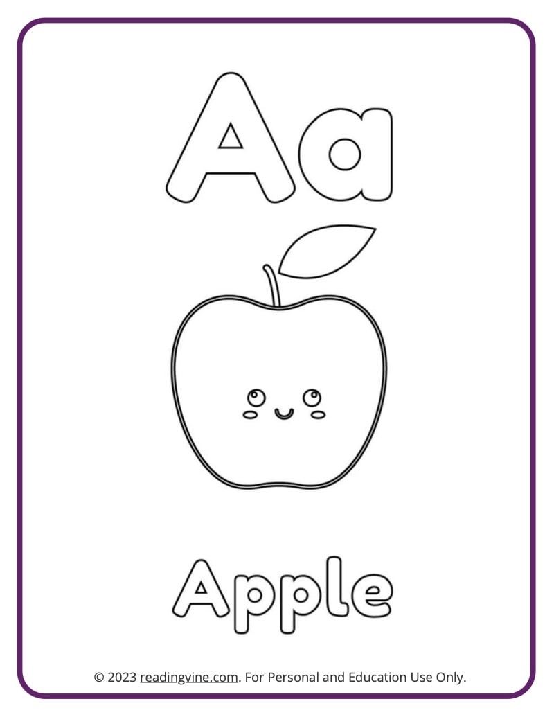 Letter A Coloring Pages