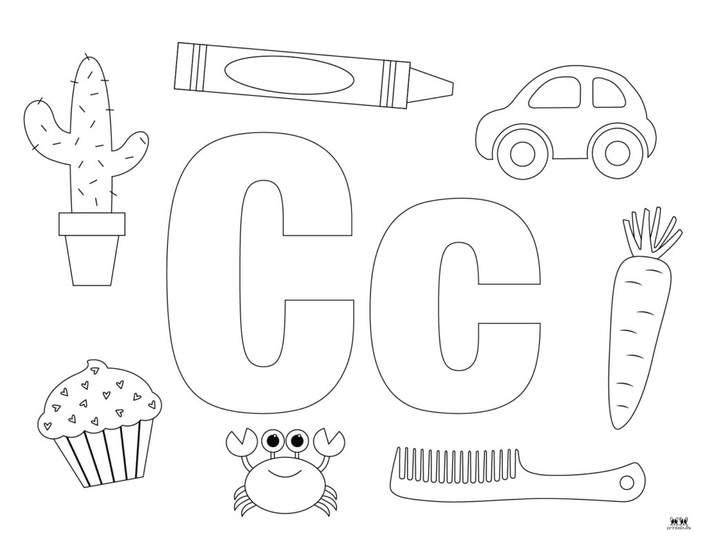Letter C Coloring Pages 15 FREE Pages Printabulls Worksheets Library