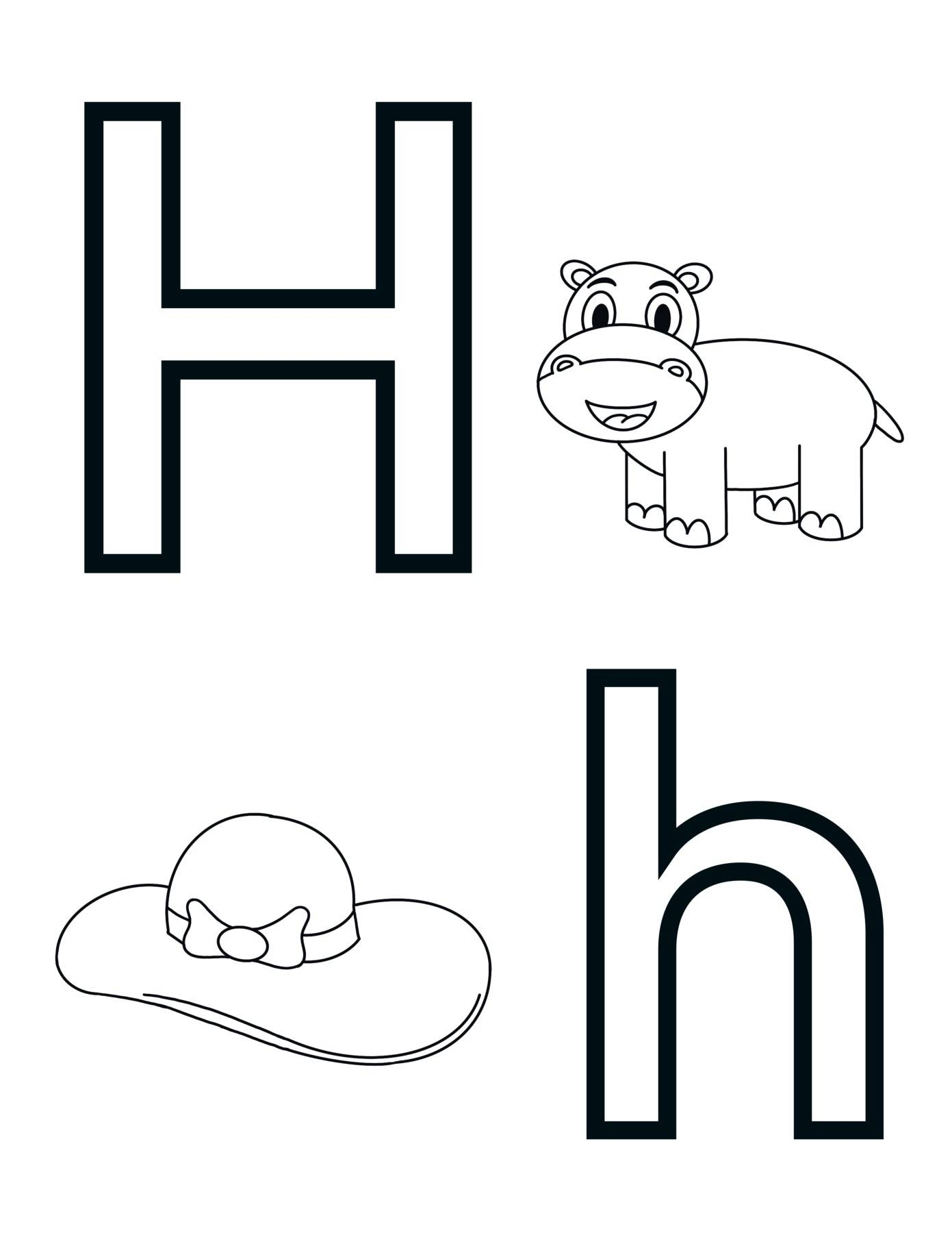 letter h coloring pages letter h coloring pages