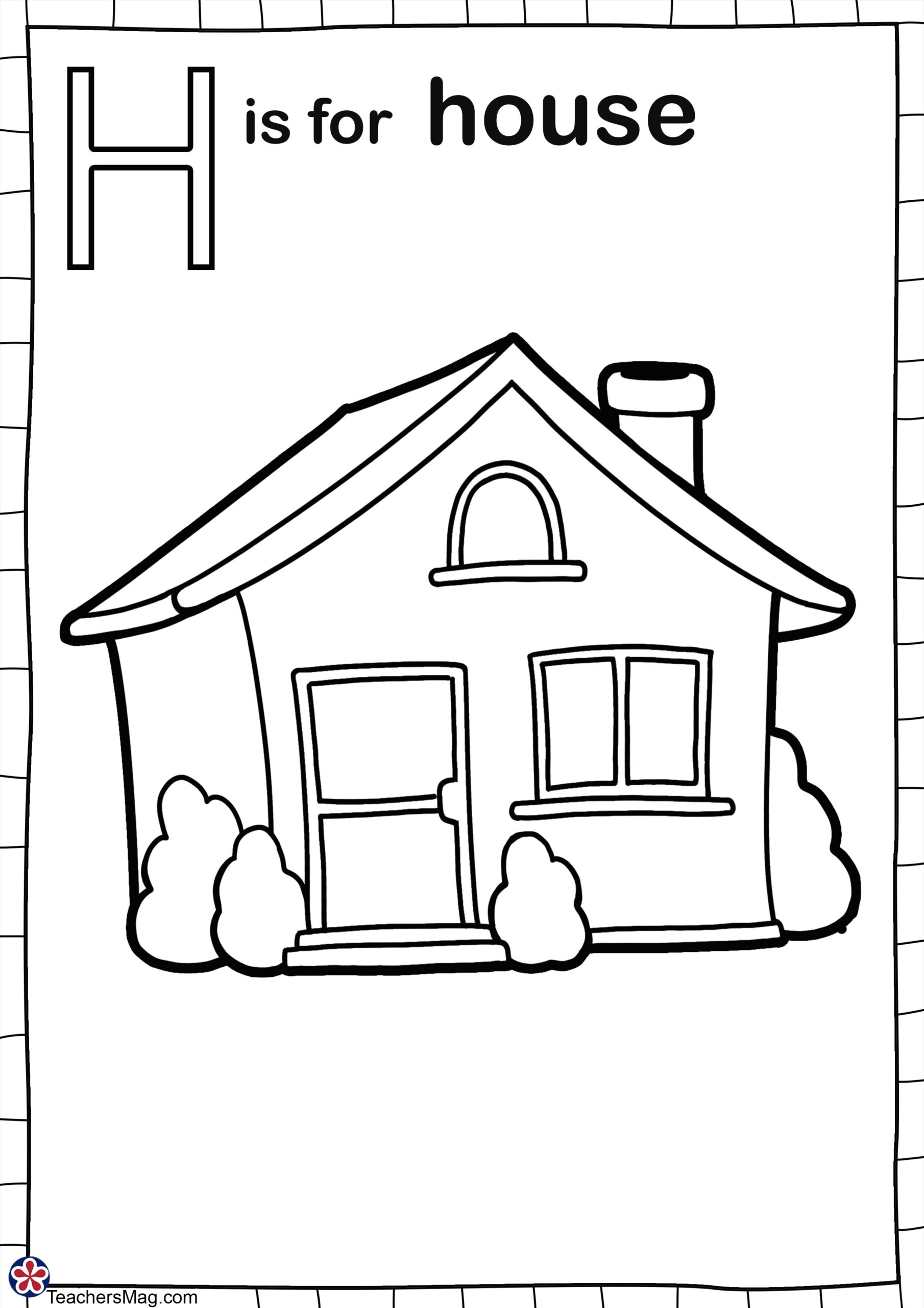 Letter H Is For Coloring Pages Printable TeachersMag Letter H Is For Coloring Pages Printable TeachersMag