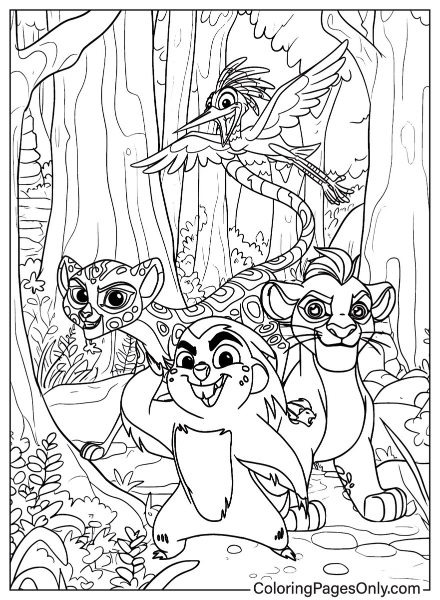 lion guard coloring pages