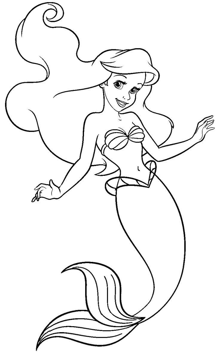 Little Mermaid Coloring Pages BubaKids