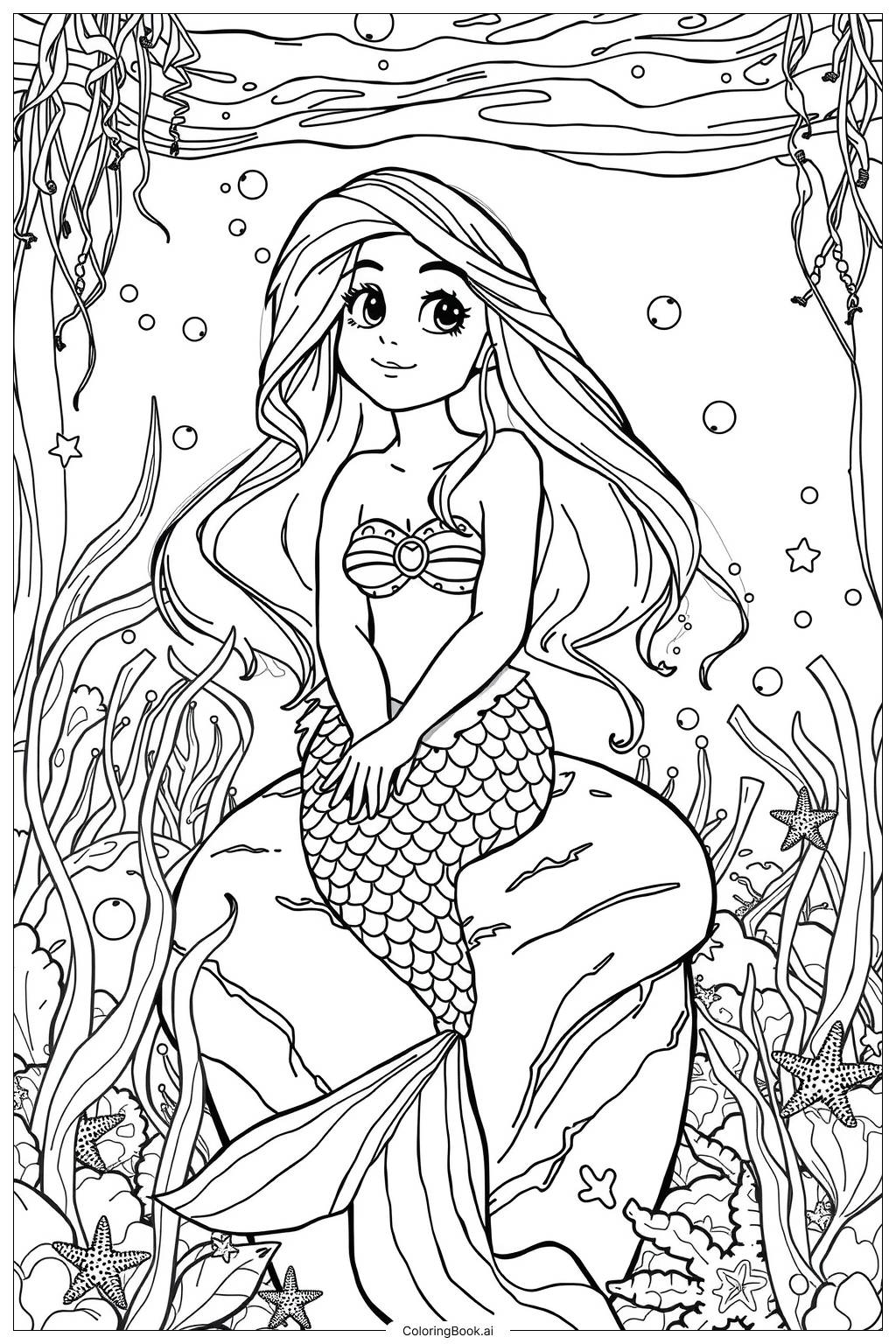 coloring pages little mermaid