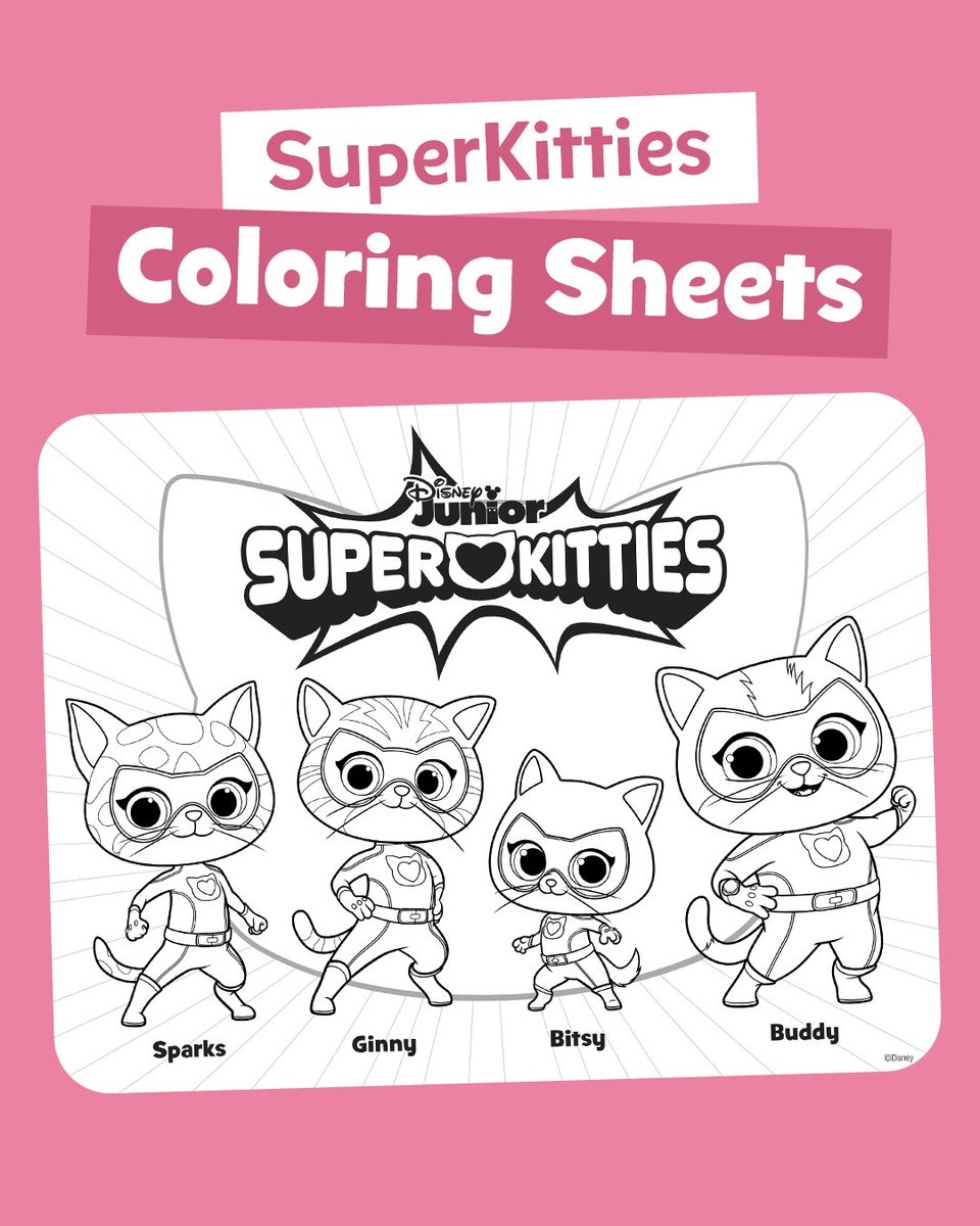 super kitties coloring pages
