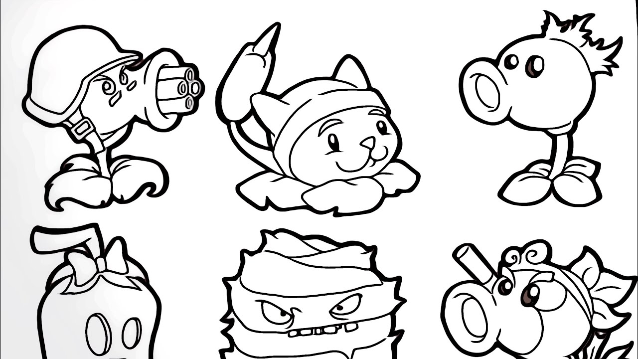 plants vs zombies coloring pages