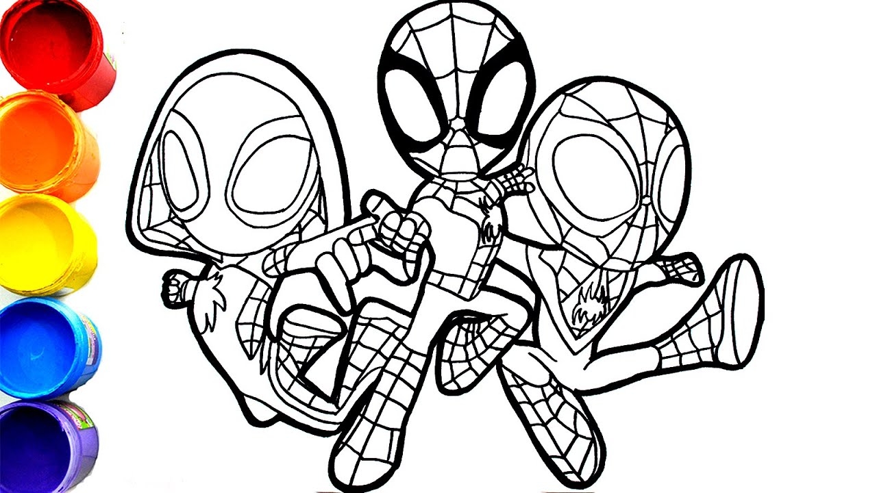 Marvel Spidey And His Amazing Friends Gwen The Ghost Spin Spider Man Coloring Pages YouTube