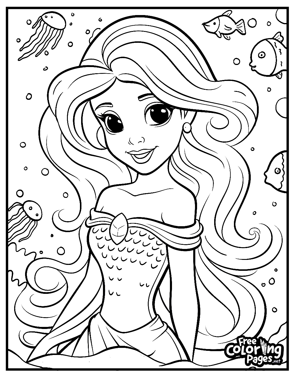 Ariel Pictures To Color