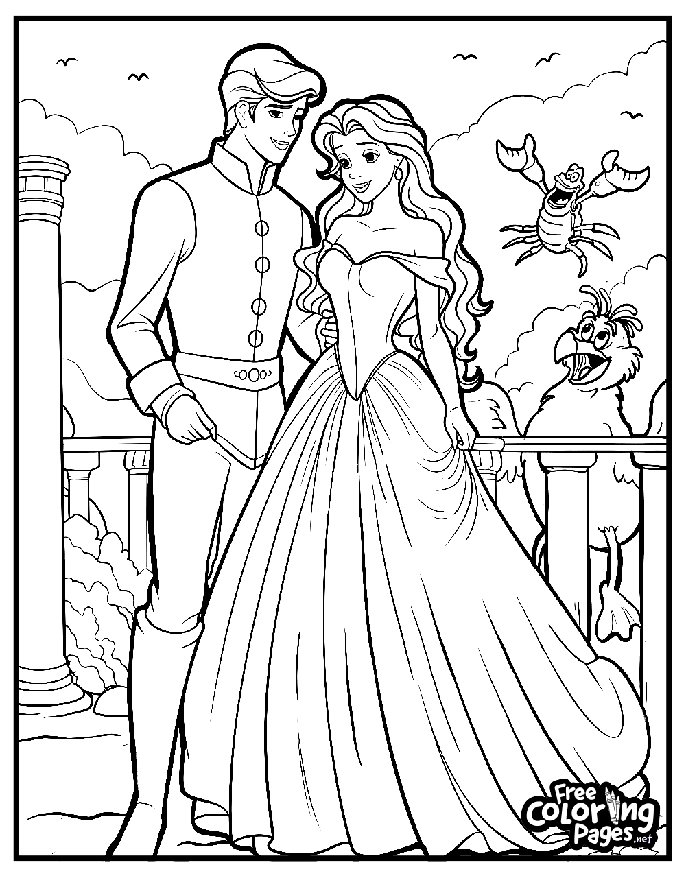 princess ariel coloring pages