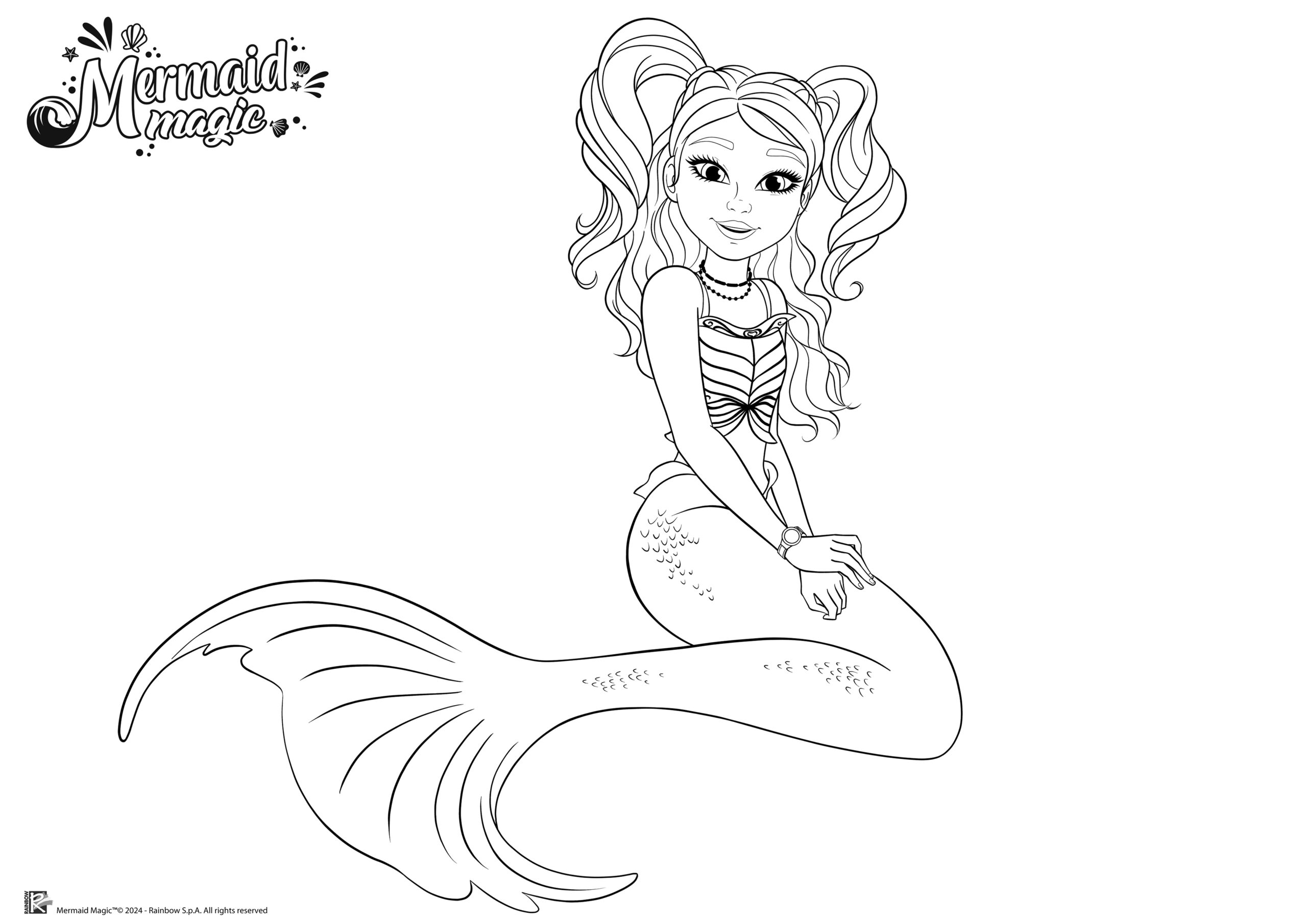 colouring picture of mermaid colouring picture of mermaid