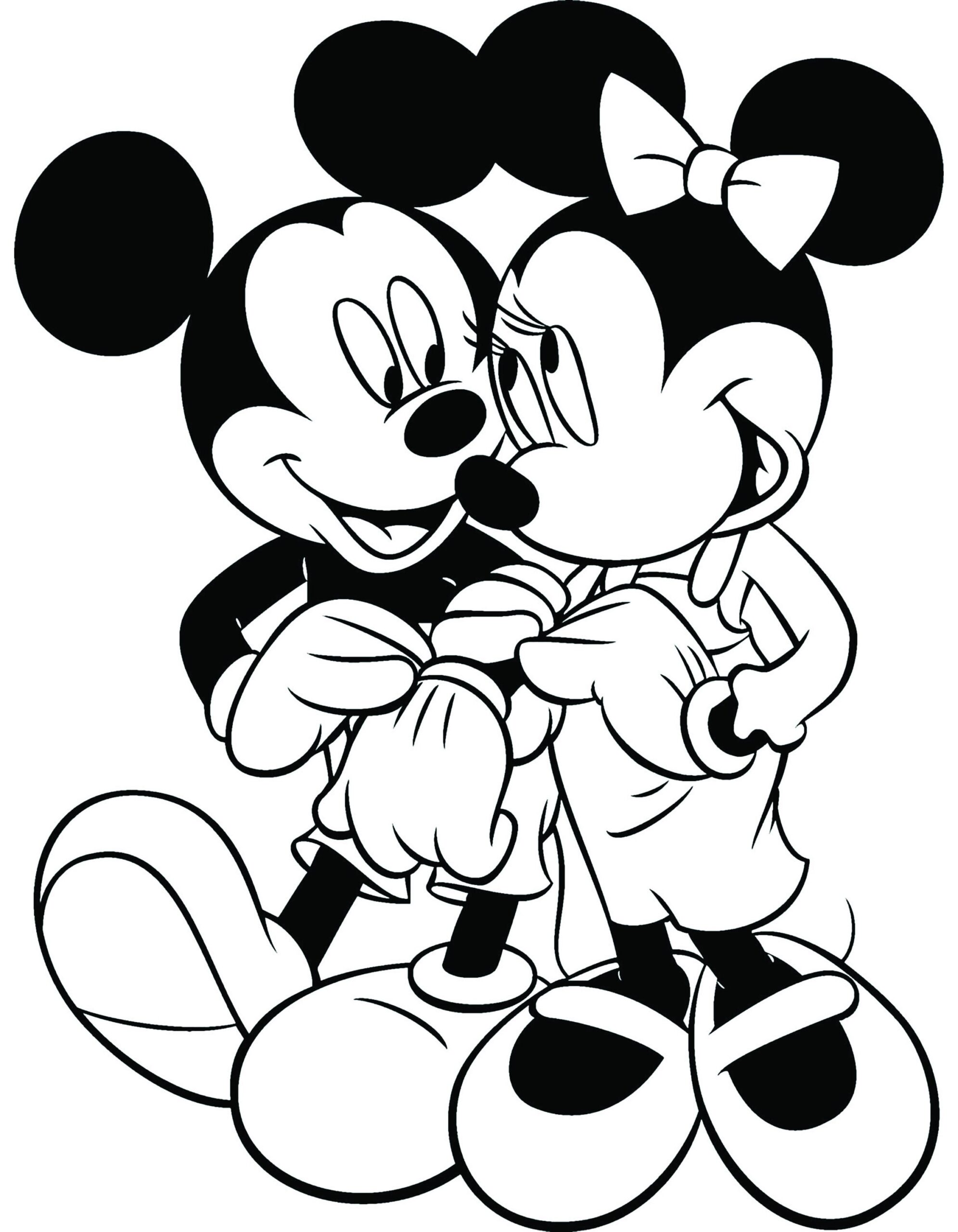Mickey And Minnie Coloring Pages