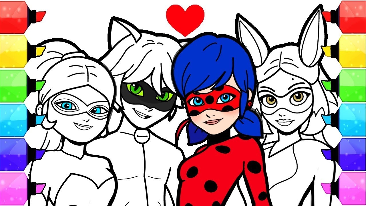 miraculous ladybug colouring pages