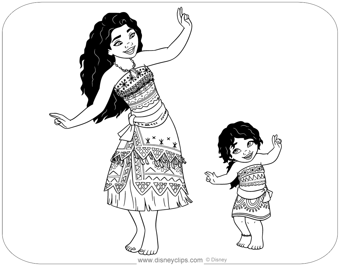 Moana 2 Coloring Pages PDF Printables Disneyclips