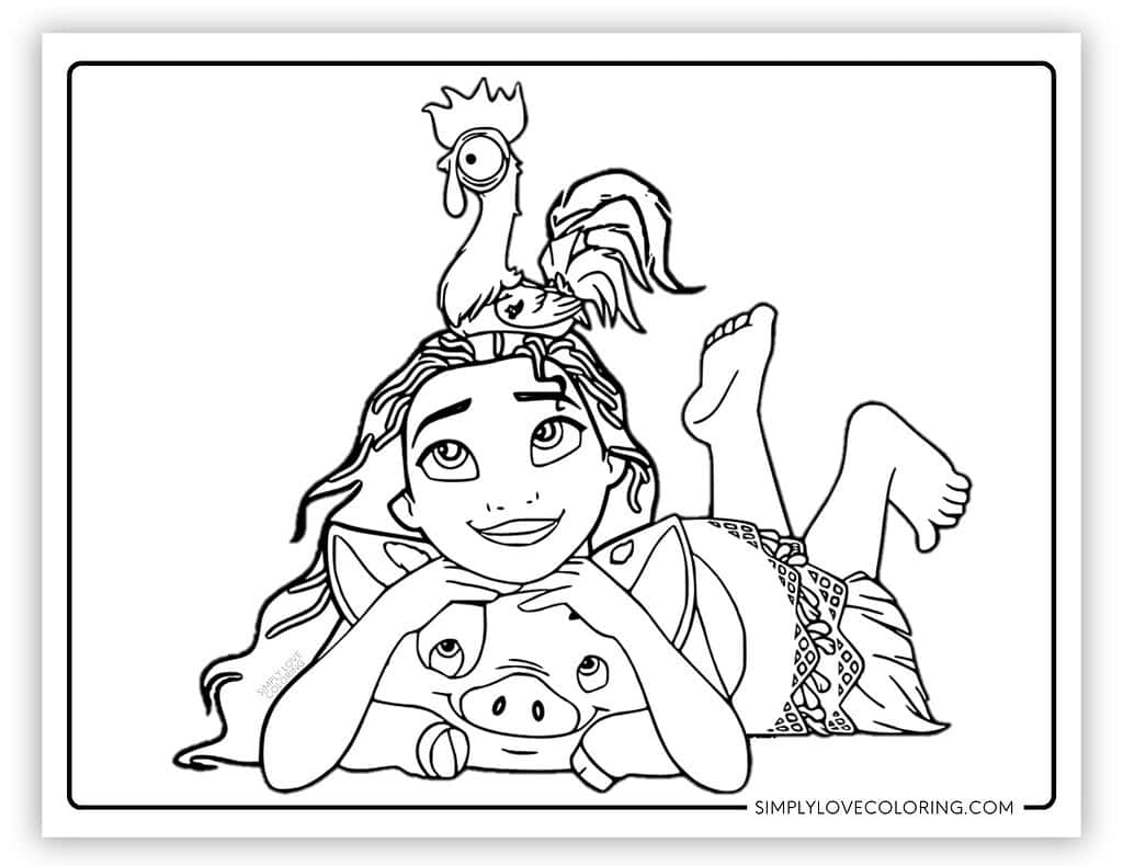 moana printable coloring pages