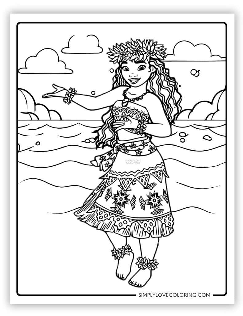 Moana Coloring Pages Free PDF Printables Simply Love Coloring