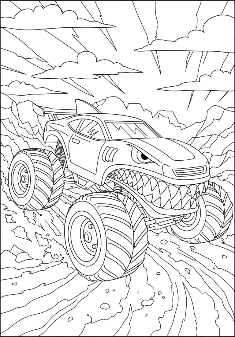 Monster Truck Images To Color Printable Fun