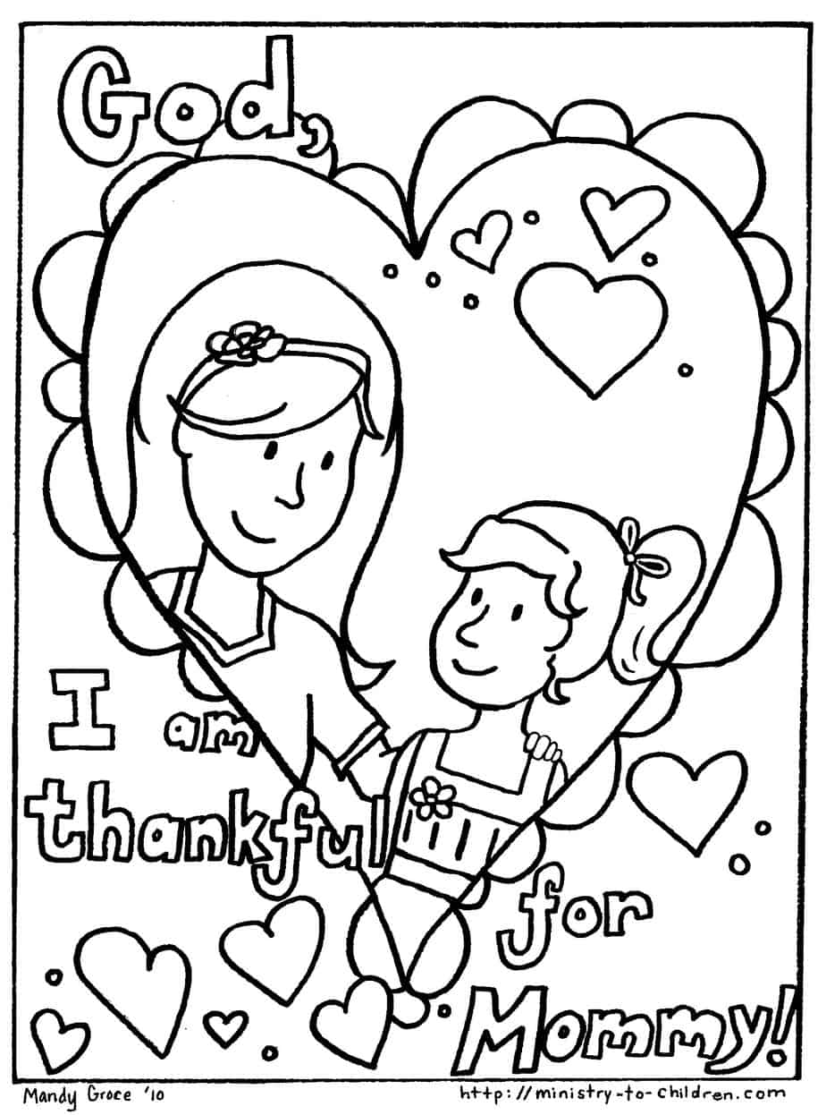 mother's day coloring page
