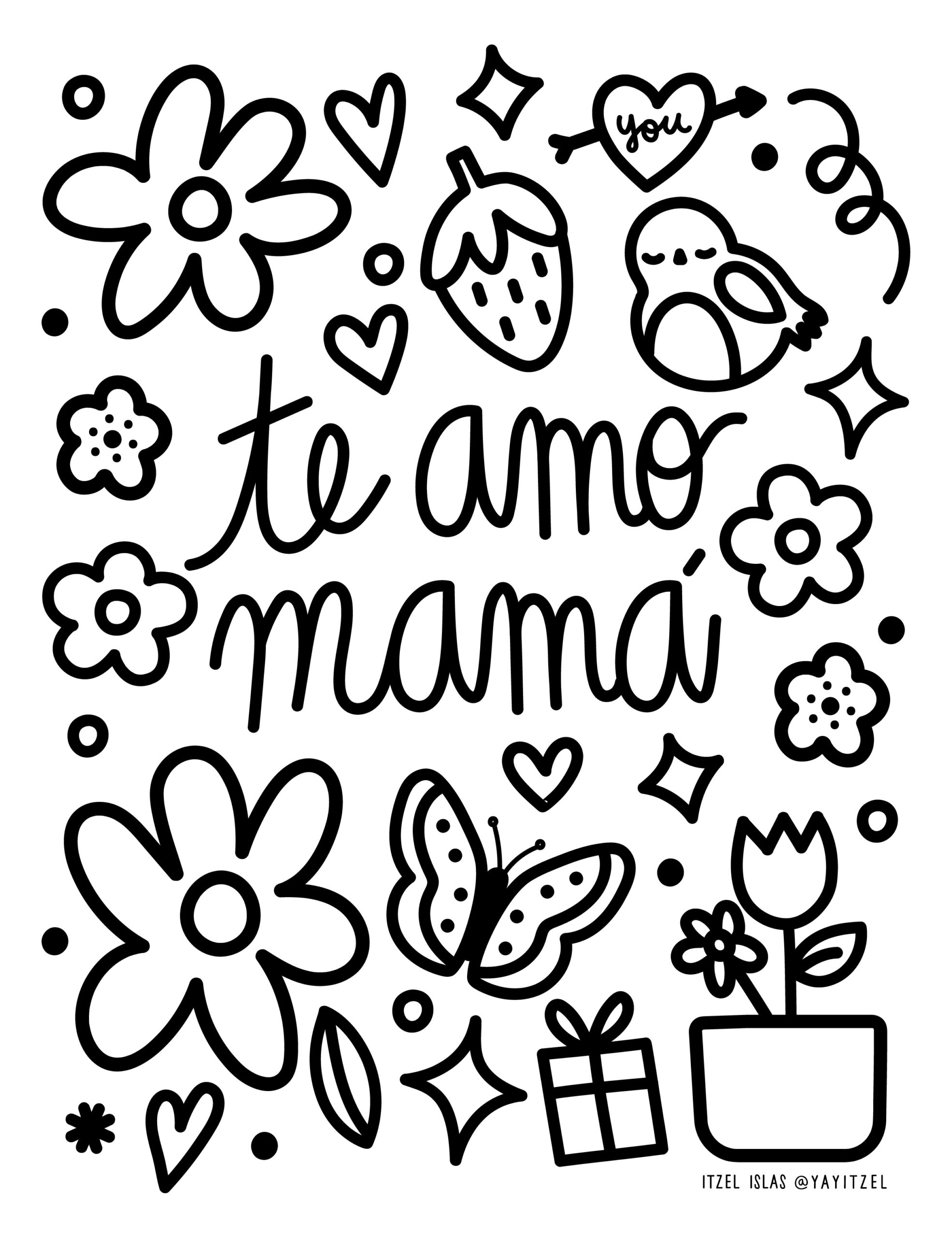 colouring pages for mother's day