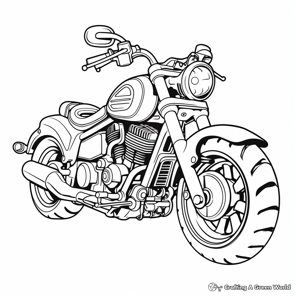 Colouring Pages Of Motorbikes