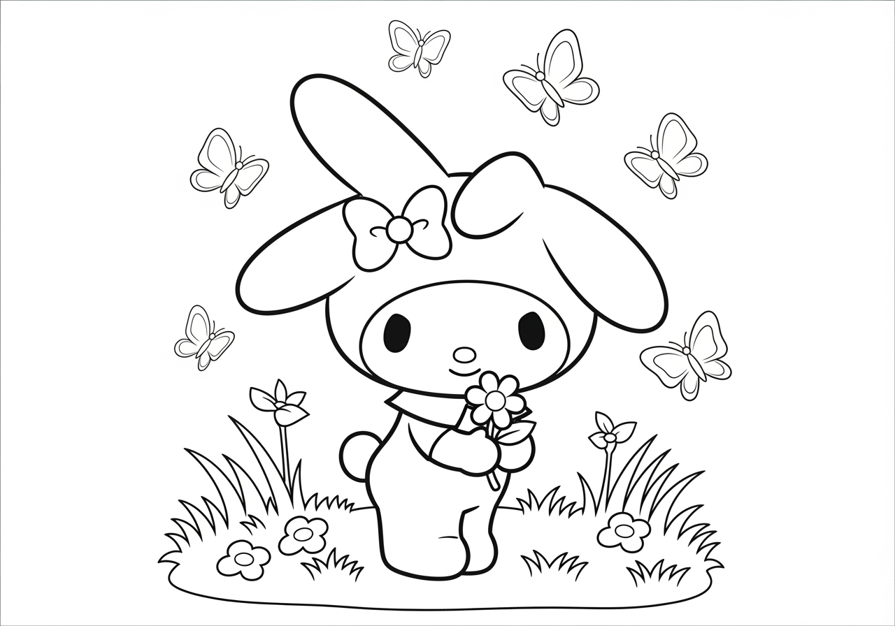 my melody coloring pages