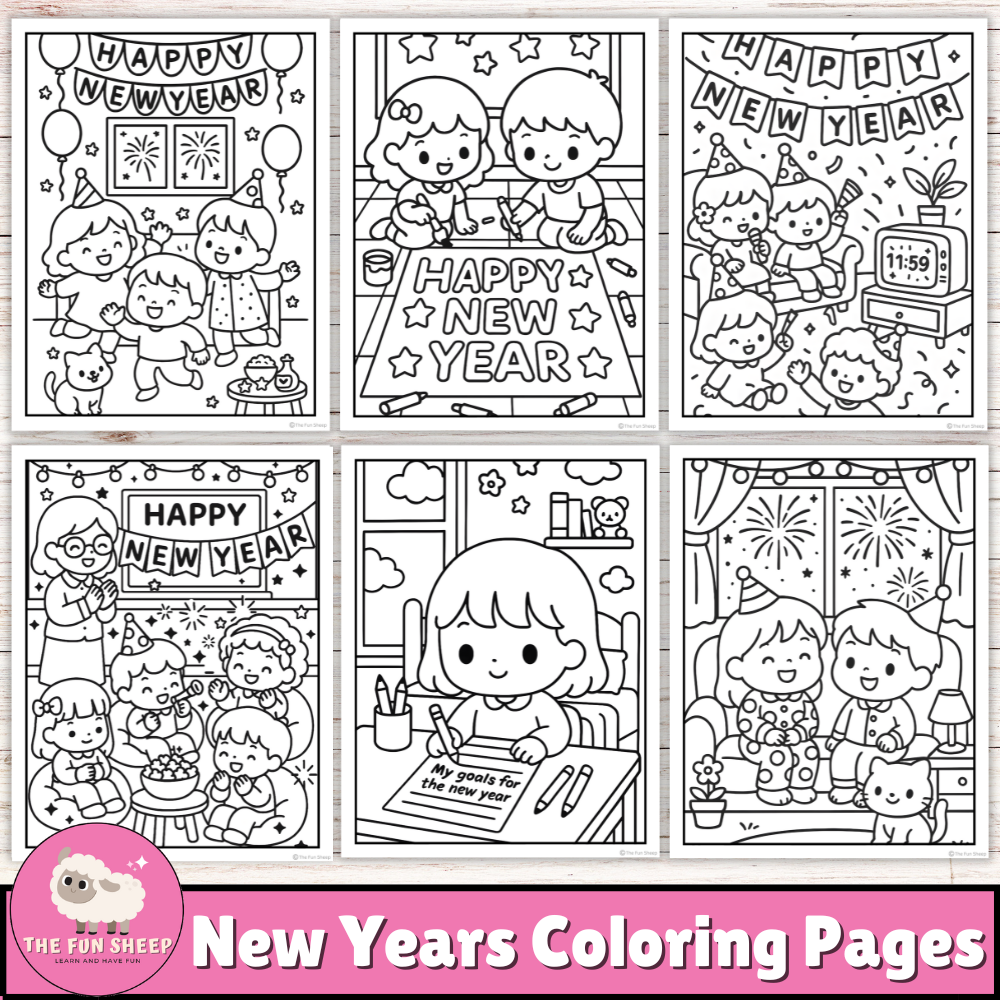 New Years Coloring Pages New Year Party Printable Fun Coloring Sheets Made By Teachers
