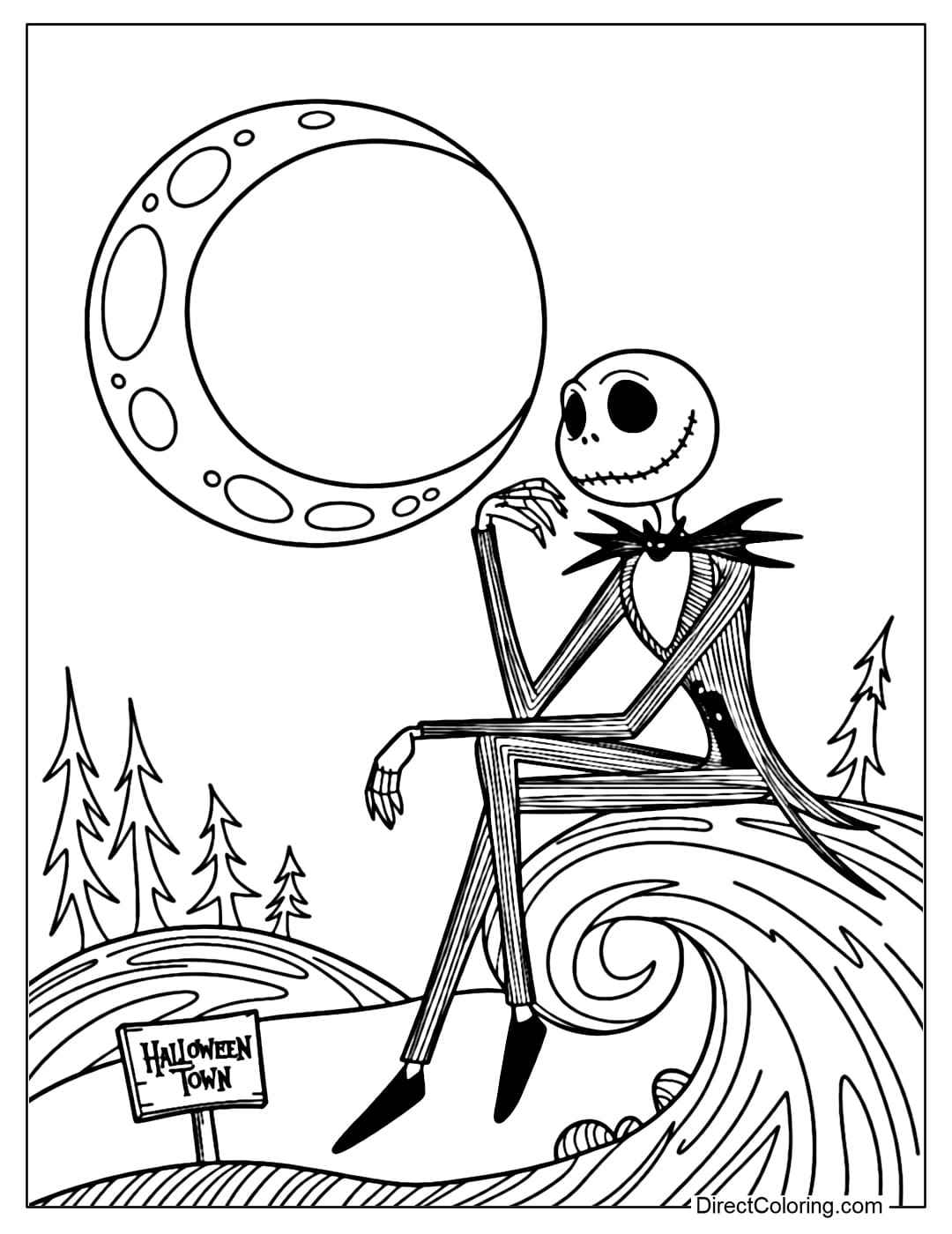 coloring pages jack skellington