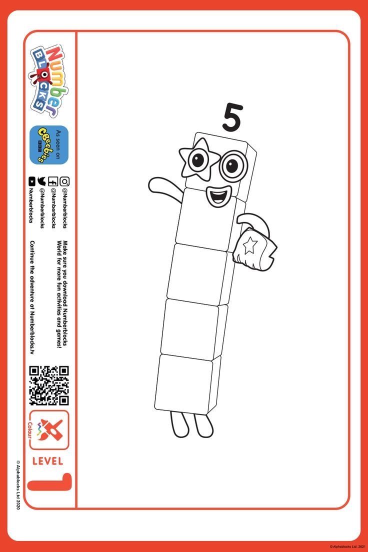 number blocks coloring page