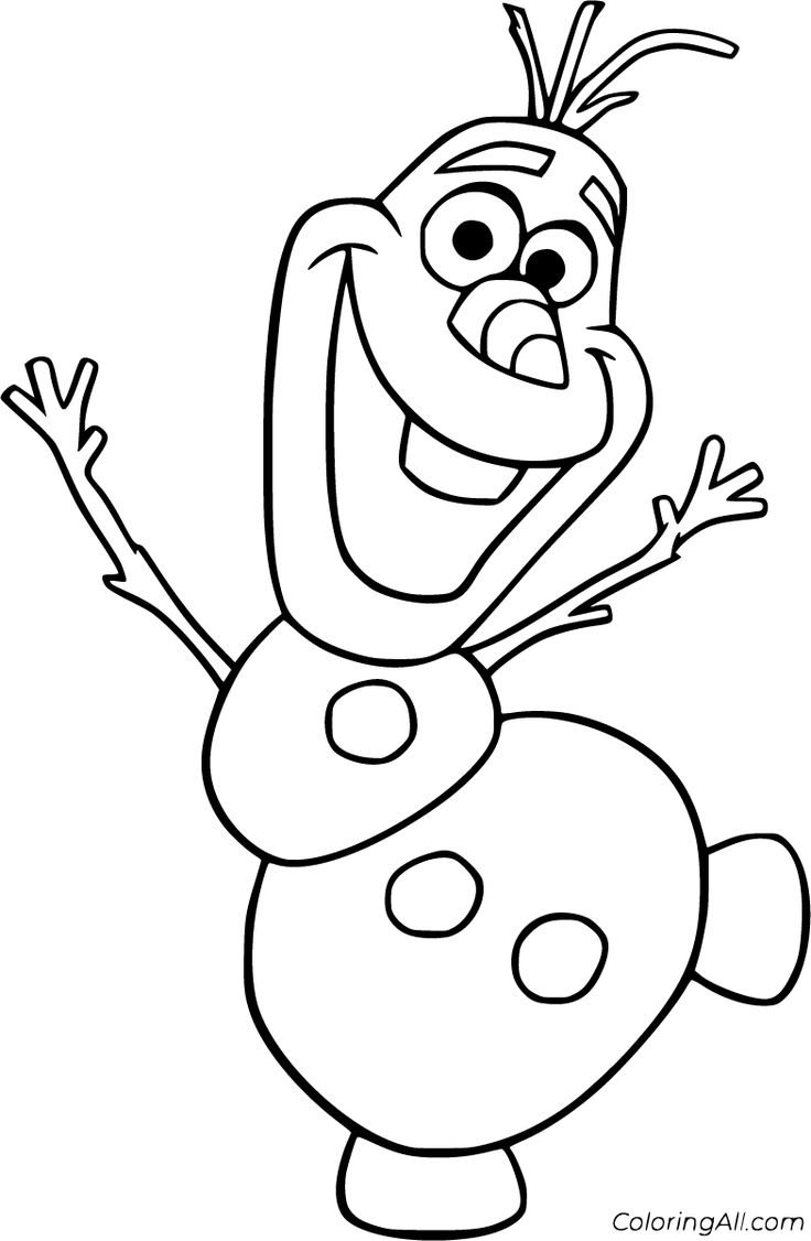 Pictures Of Olaf To Color