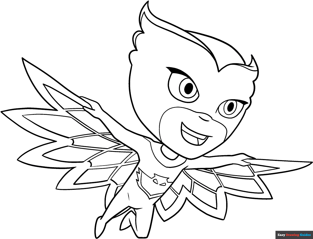 pj mask coloring page