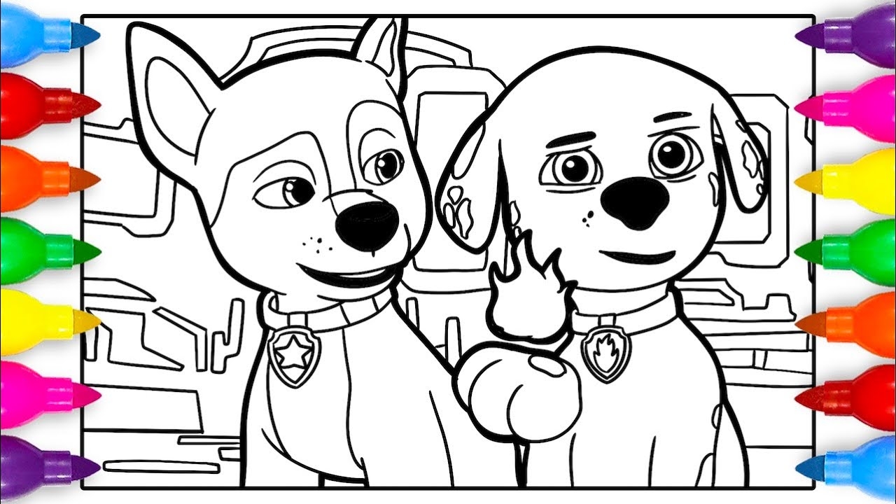 chase paw patrol coloring pages