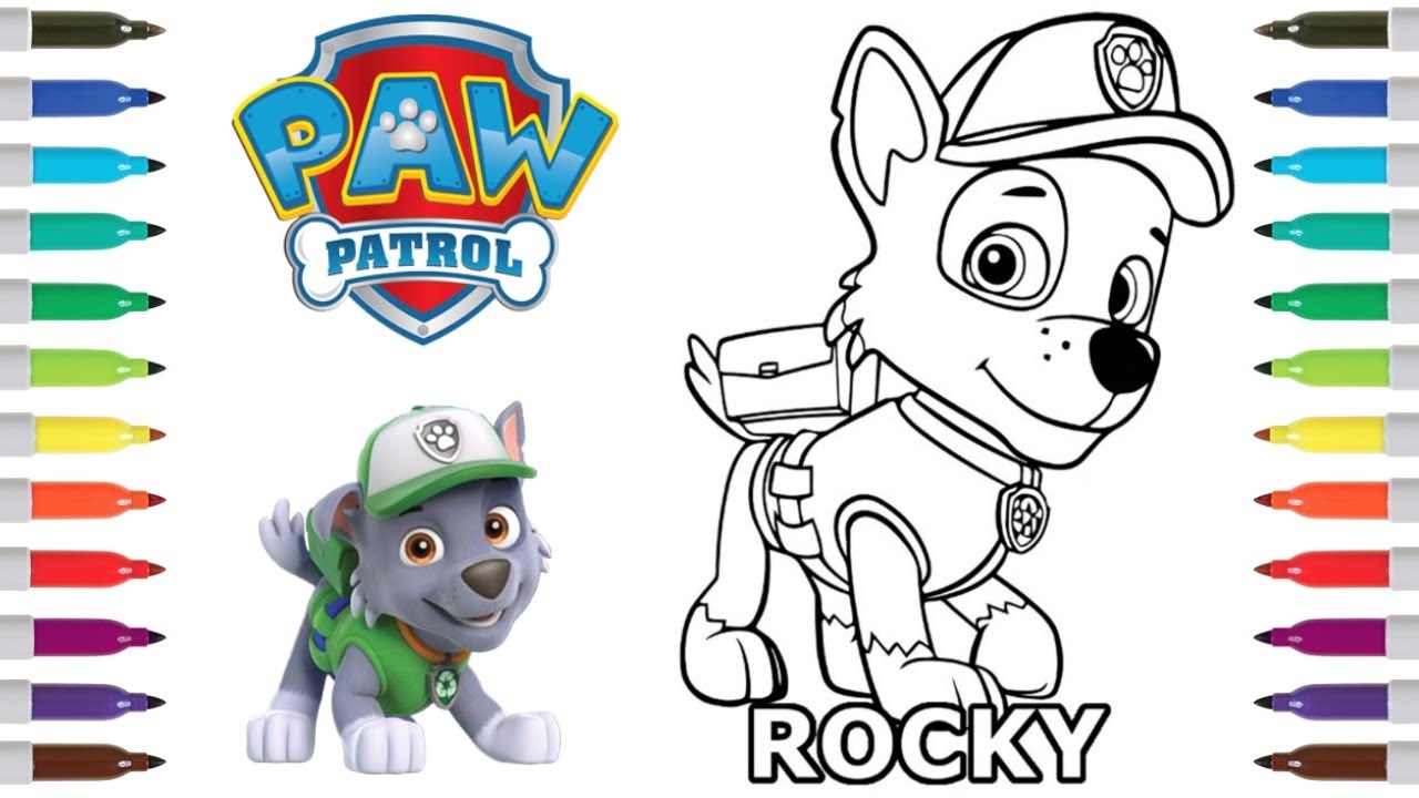 Paw Patrol Coloring Book Page Rocky Rocky Coloring Page YouTube Paw Patrol Coloring Book Page Rocky Rocky Coloring Page YouTube