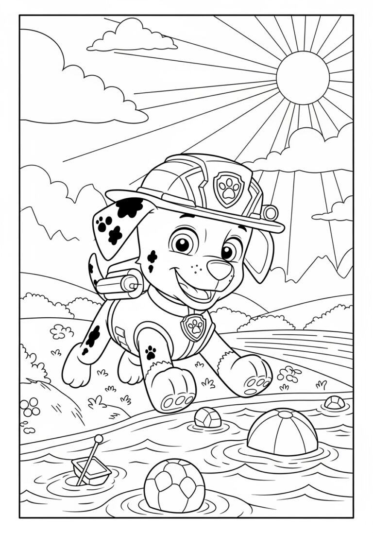 Paw Patrol Coloring Page Zuma Free Printable
