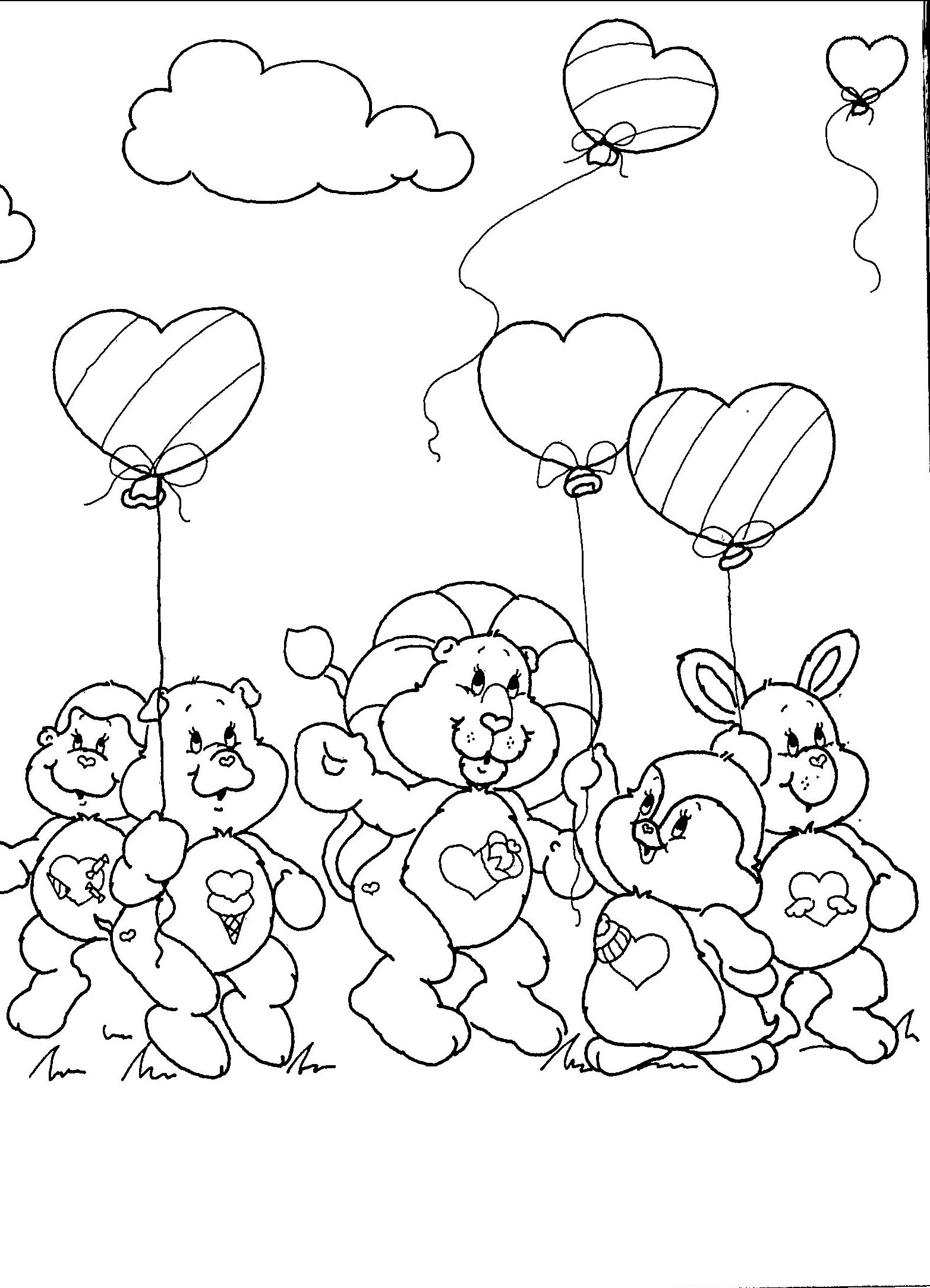 PDF File Care Bear Cousins Vintage Coloring Book PDF Scan Etsy