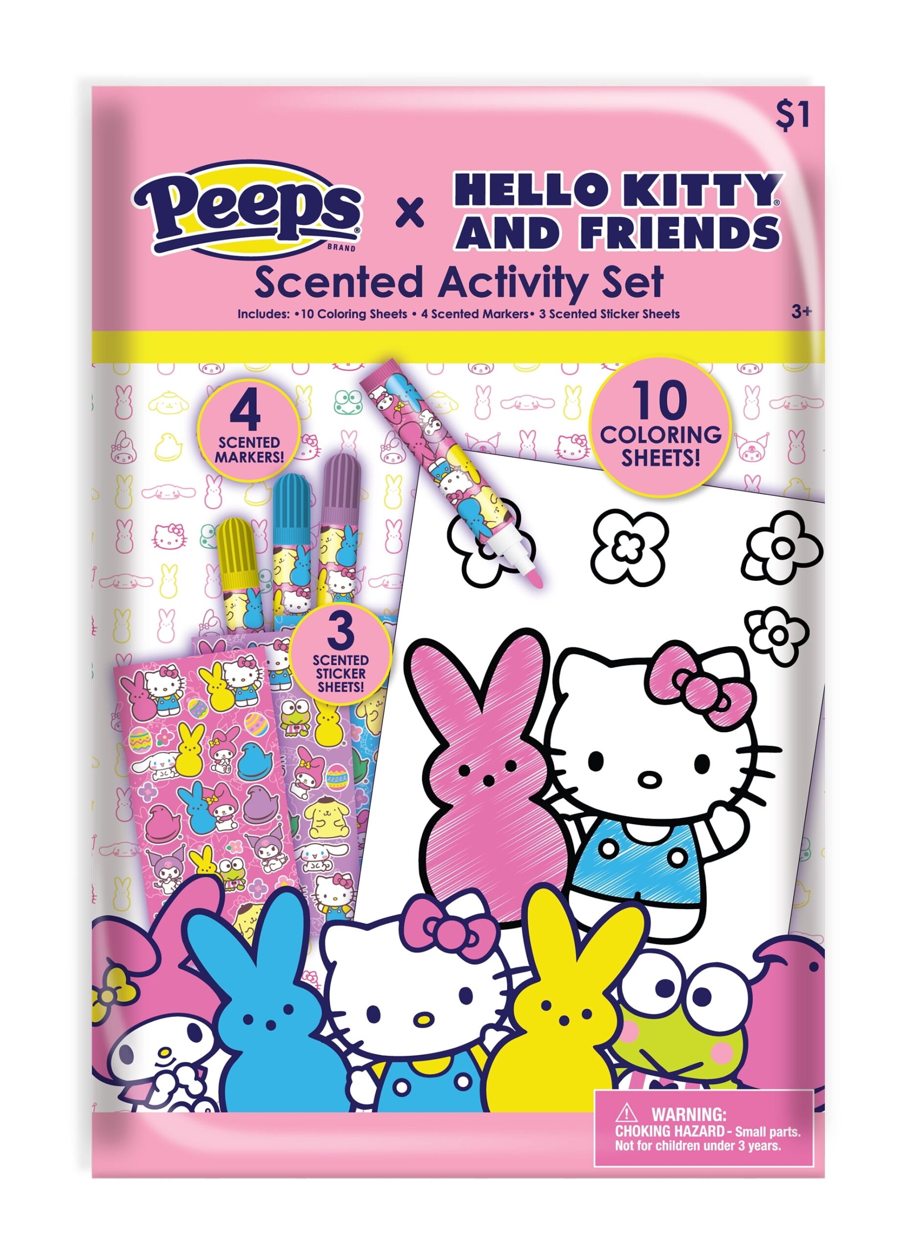 hello kitty marshmallow coloring page