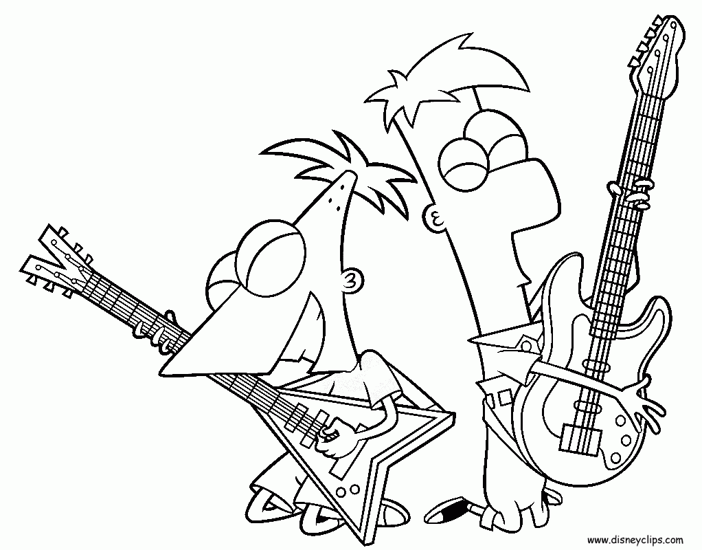 phineas and ferb coloring pages