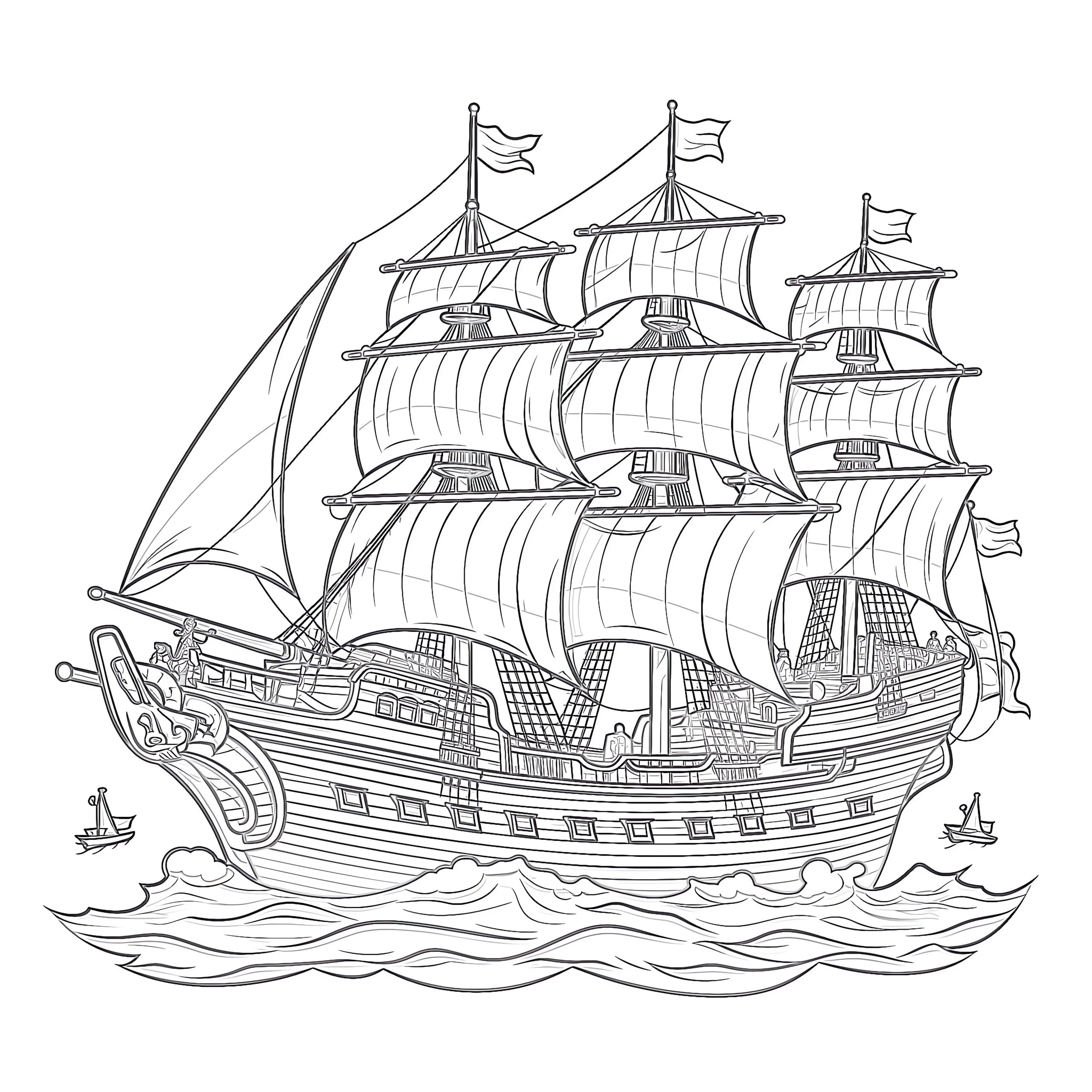 Pirates On The Ship Coloring Page Coloring Pages Mimi Panda Pirates On The Ship Coloring Page Coloring Pages Mimi Panda