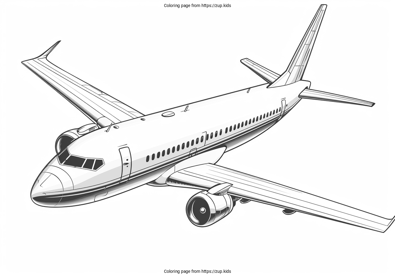 Coloring Page Of An Airplane