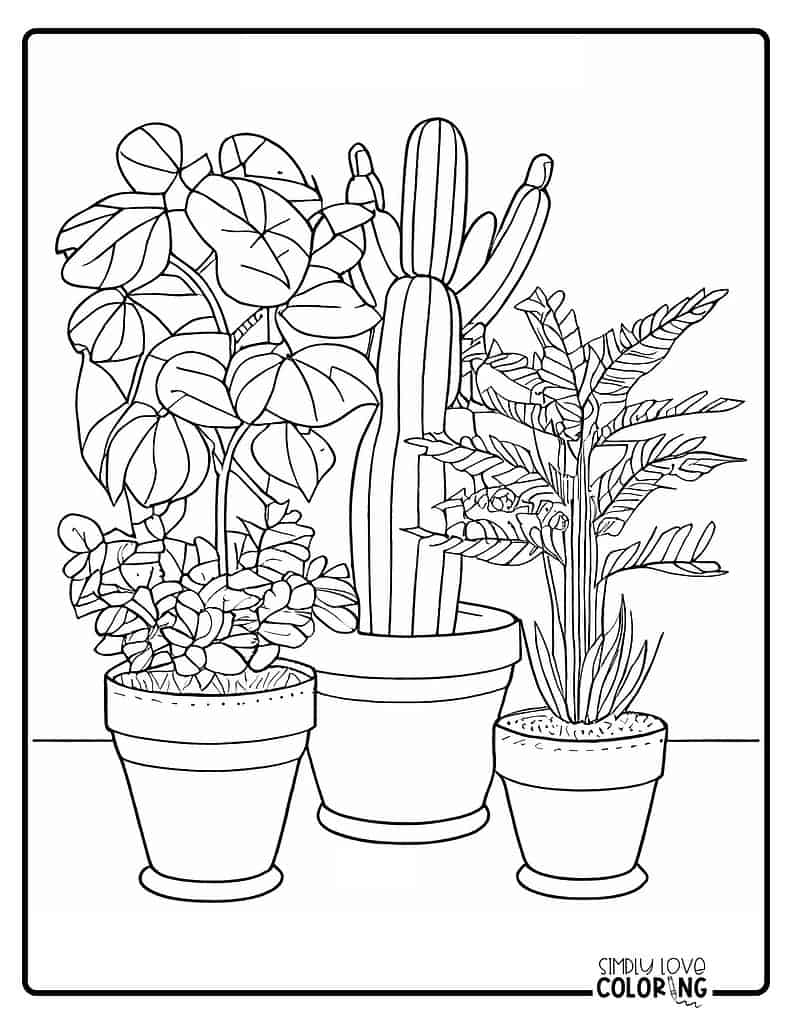 Plant Coloring Pages Free PDF Printables Simply Love Coloring