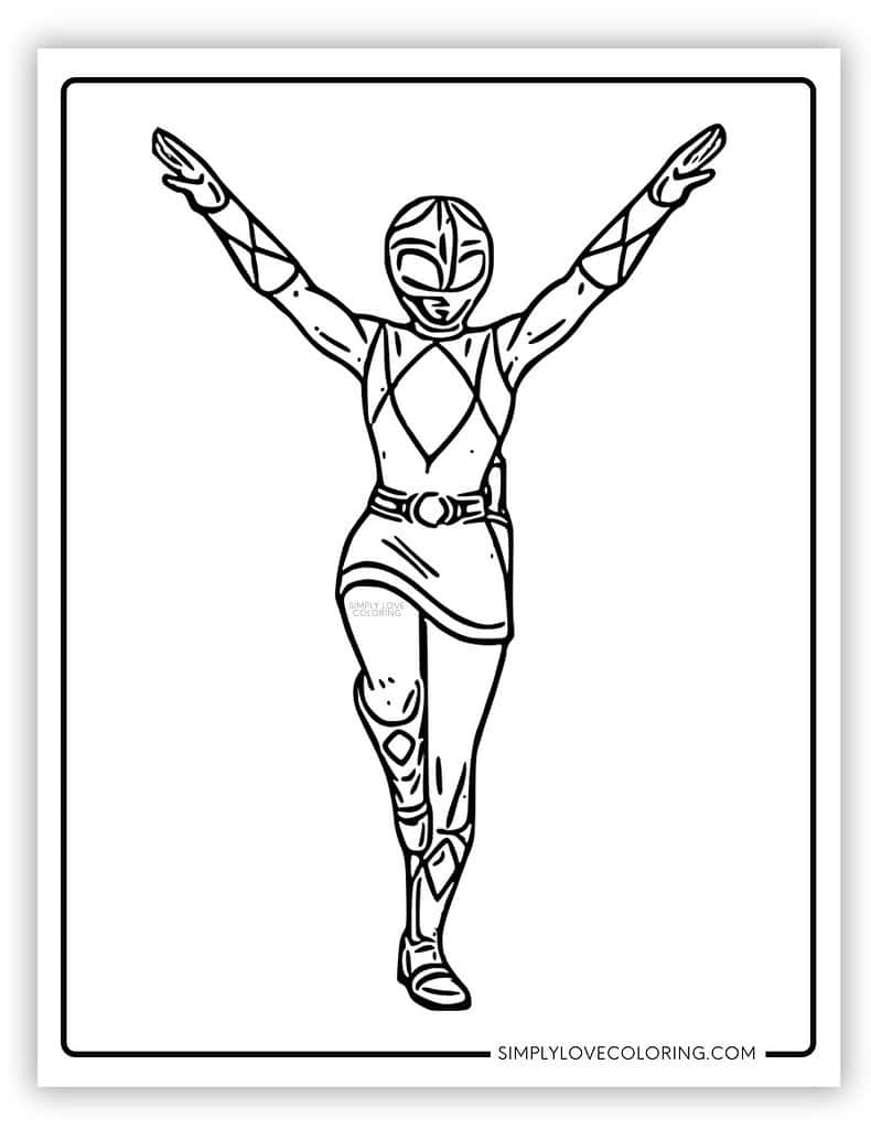 Power Rangers Coloring Pages Free PDF Printables Simply Love Coloring