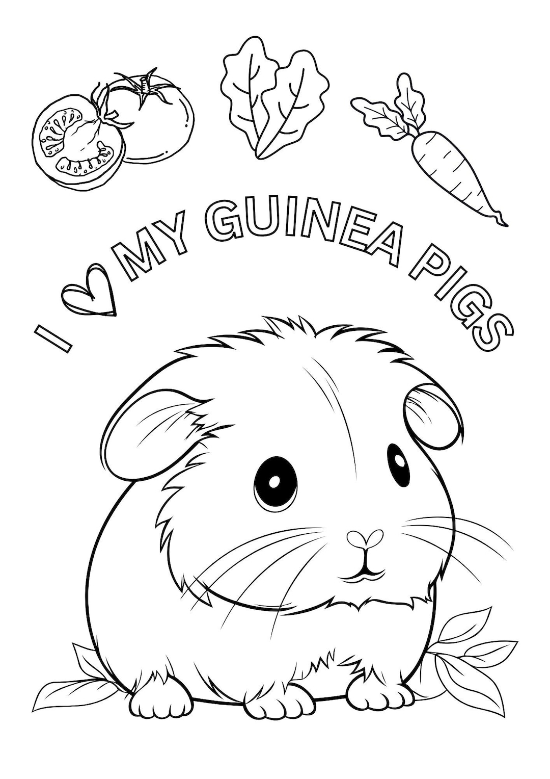Coloring Pages Guinea Pigs
