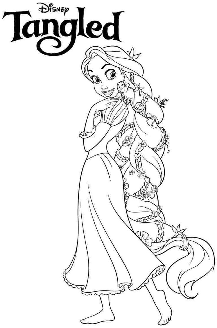 Princess Rapunzel Coloring Pages