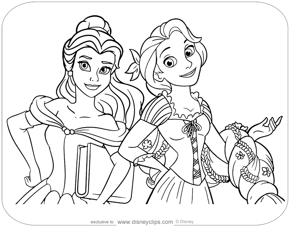 printable coloring pages princess disney