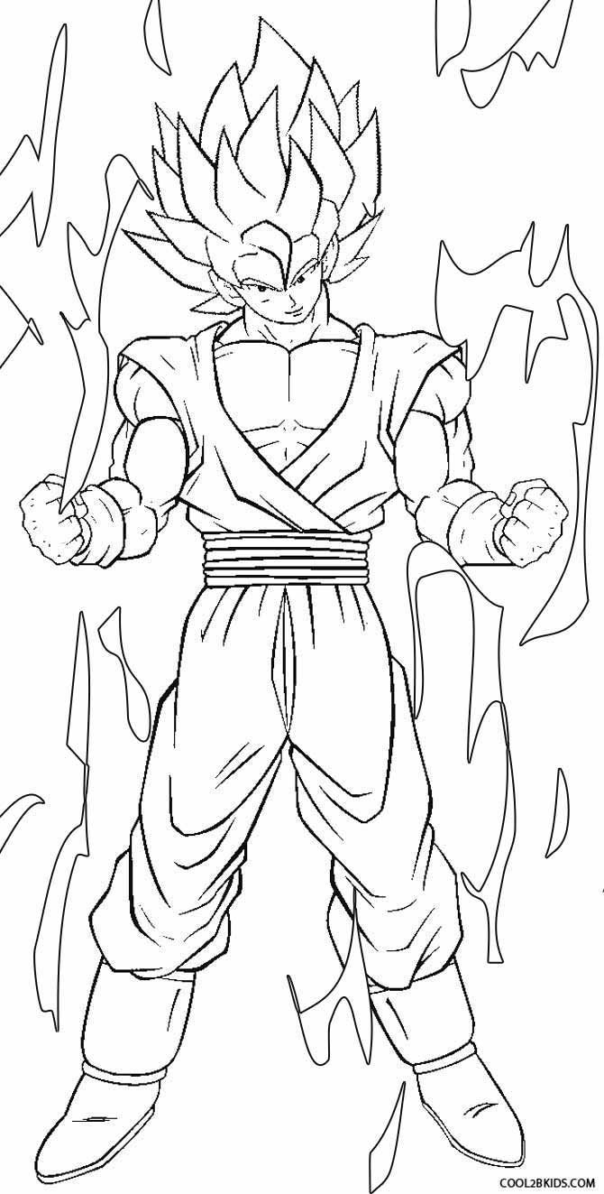 colouring pages dragon ball z