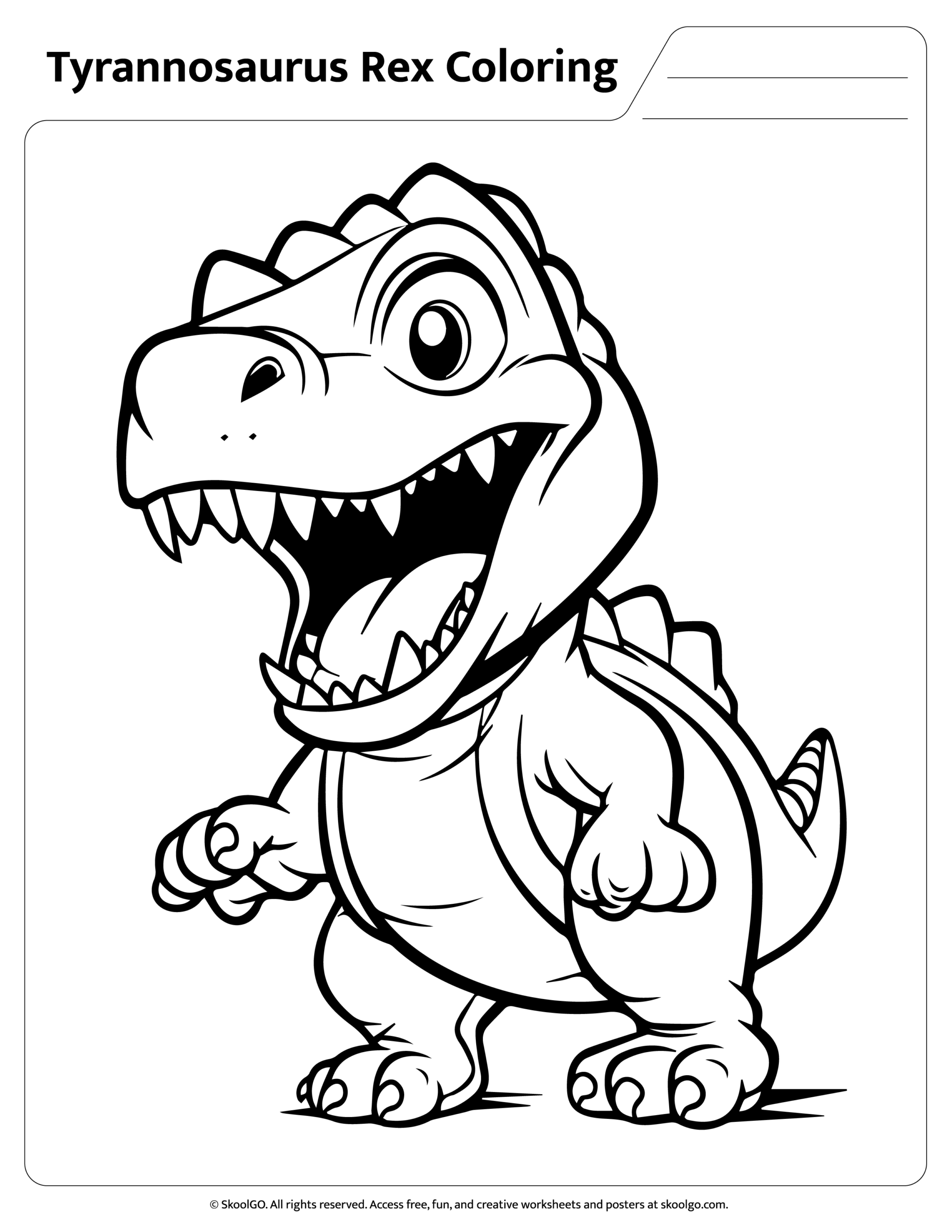 t rex coloring page