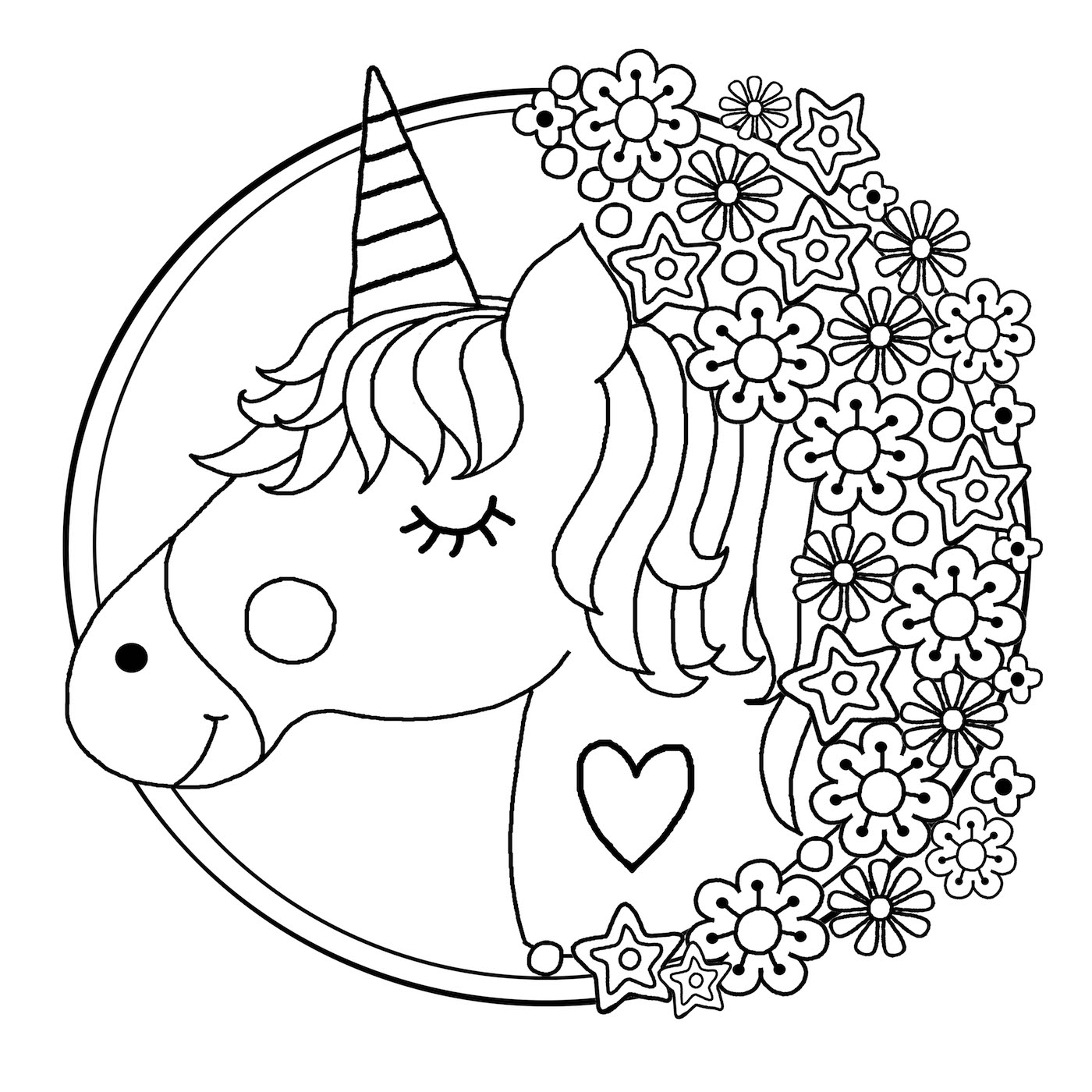Free Printable Colouring Pages Unicorns