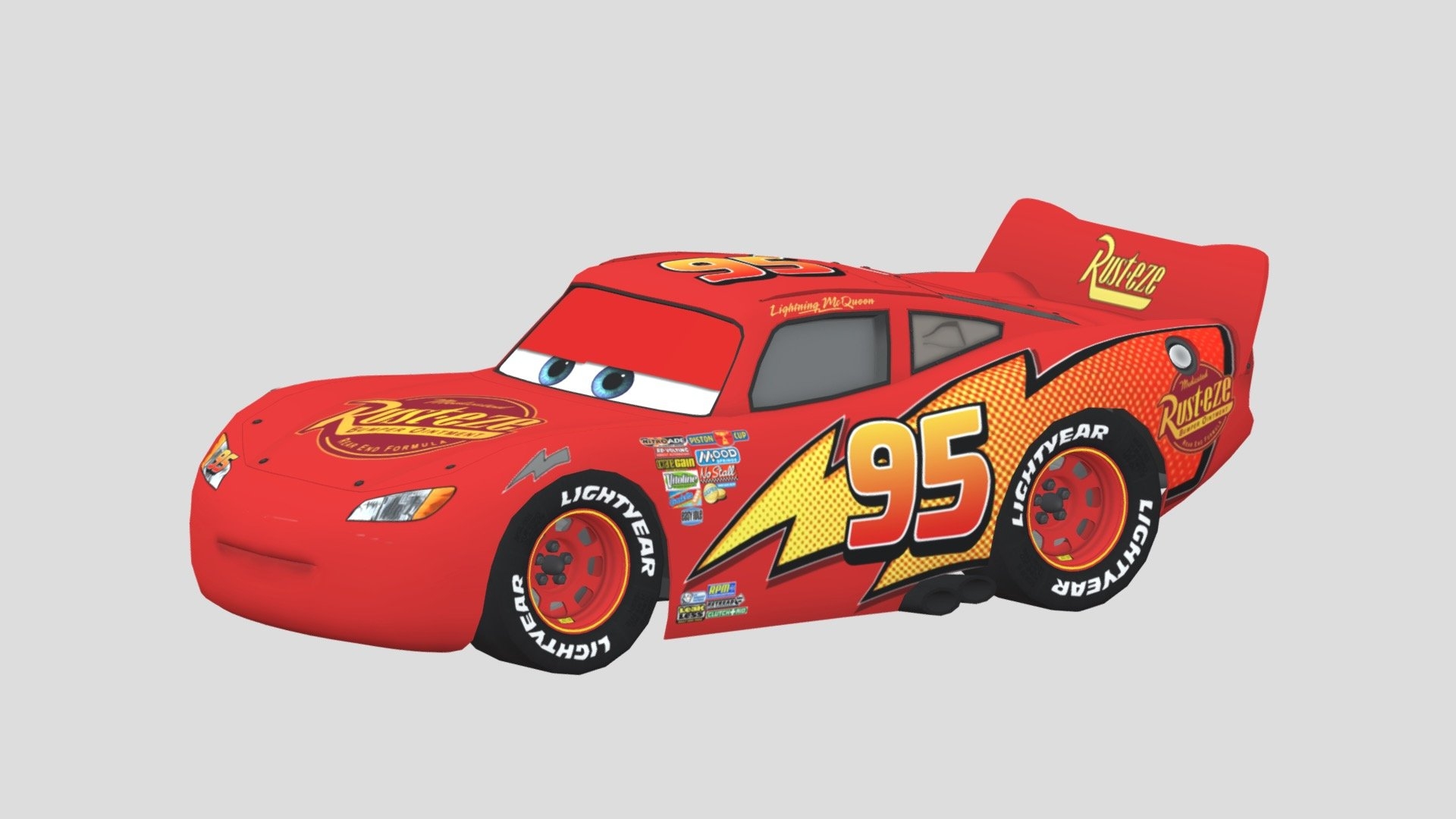 PS3 Cars 2 TVG Lightning Mcqueen Rookie Download Free 3D Model By SMF Features Developed From Cheryl Hill 83e89d7 Sketchfab