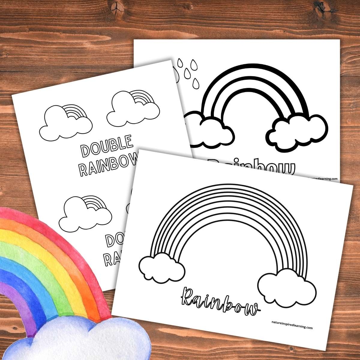 rainbow coloring page printable