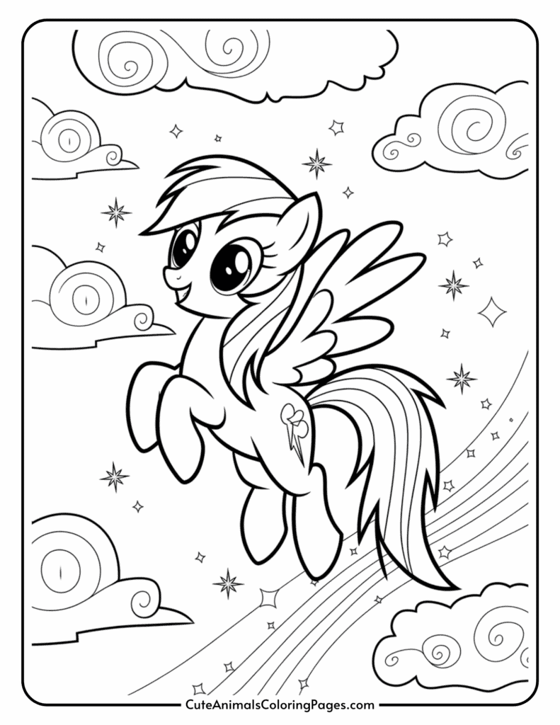Rainbow Dash Coloring Page