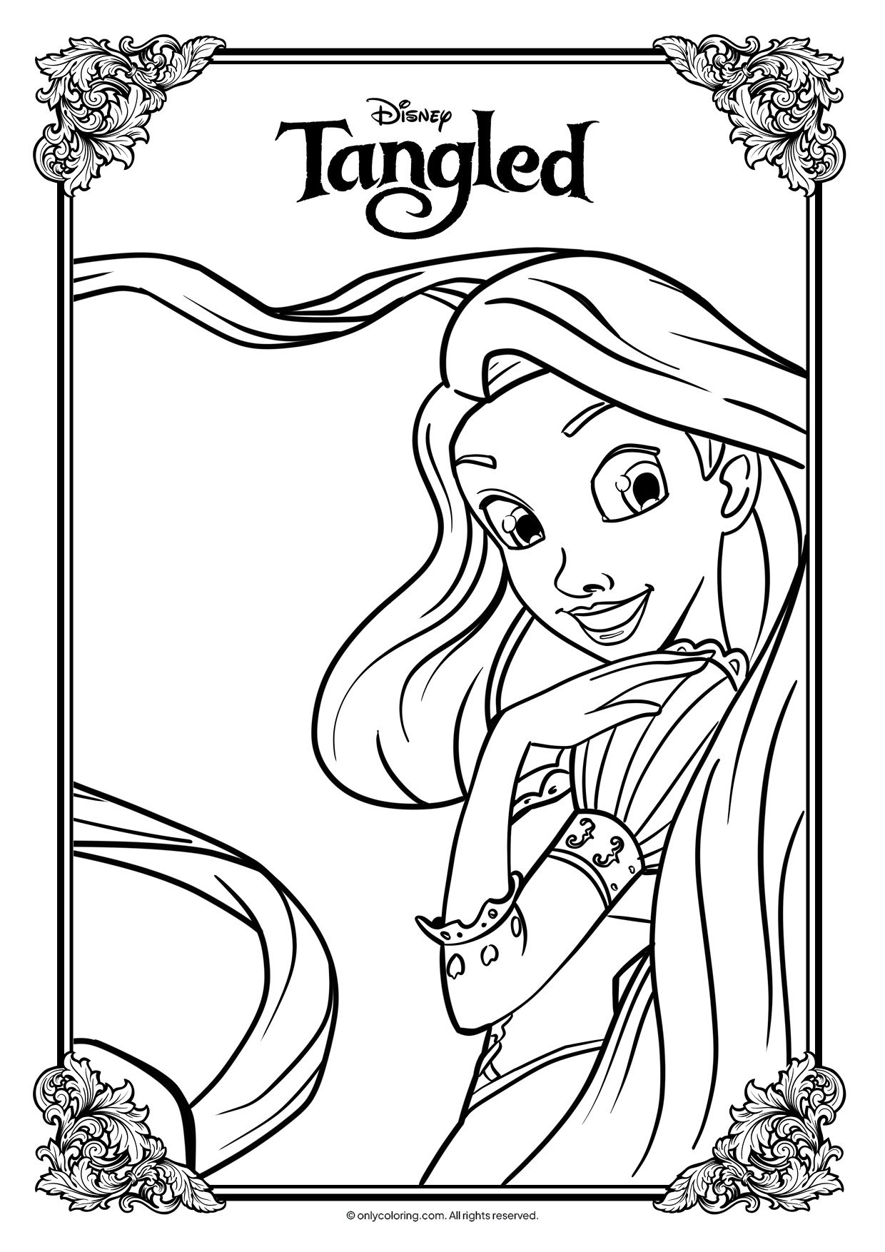 Rapunzel Only Colouring