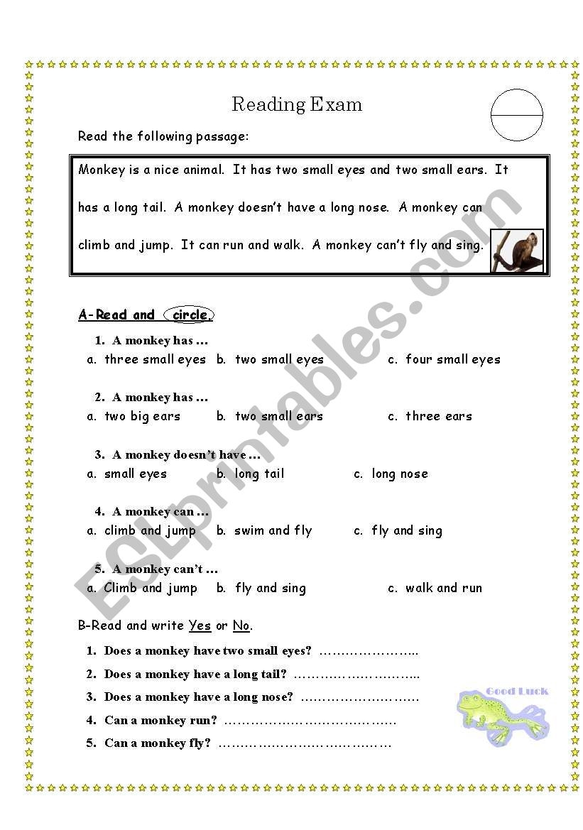 reading test for 3rd graders