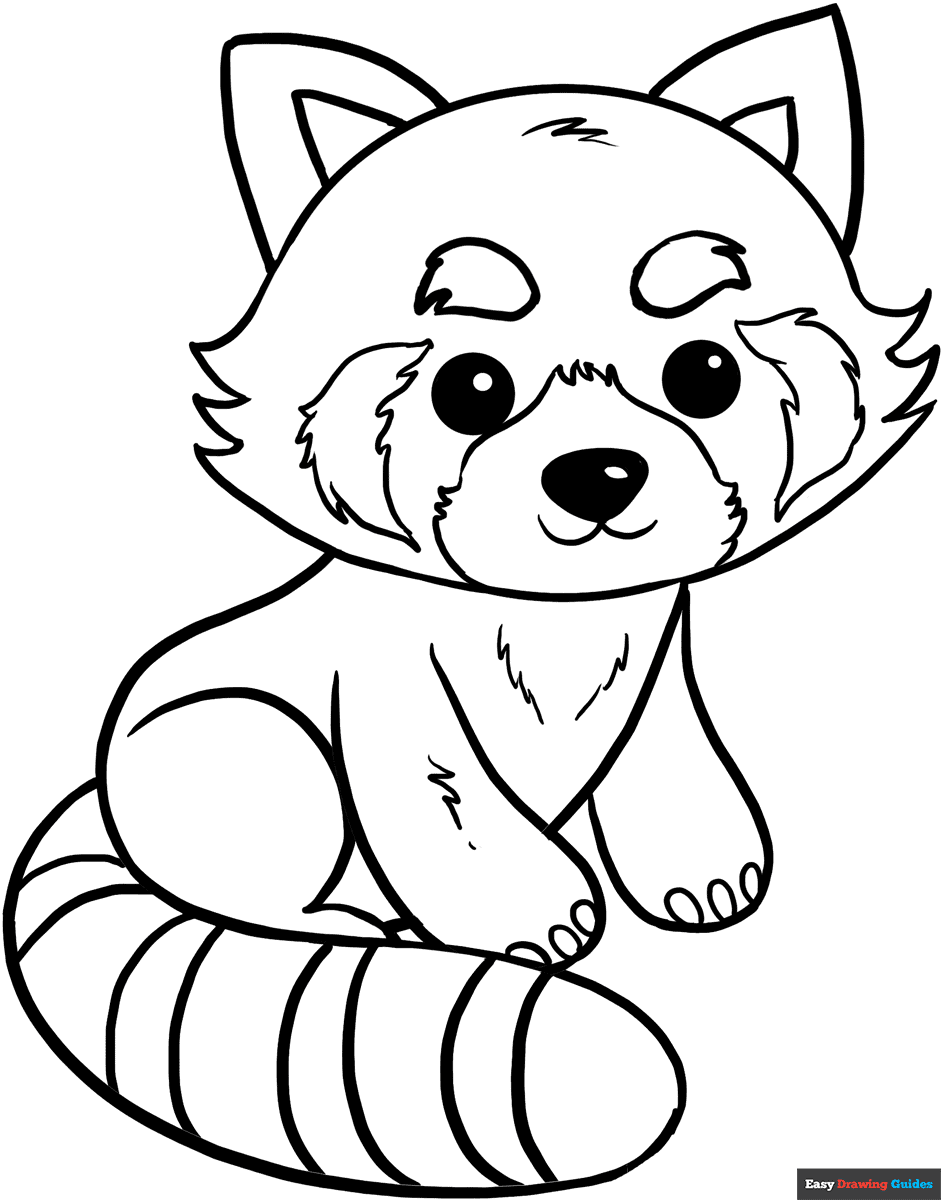 Red Panda Coloring Page